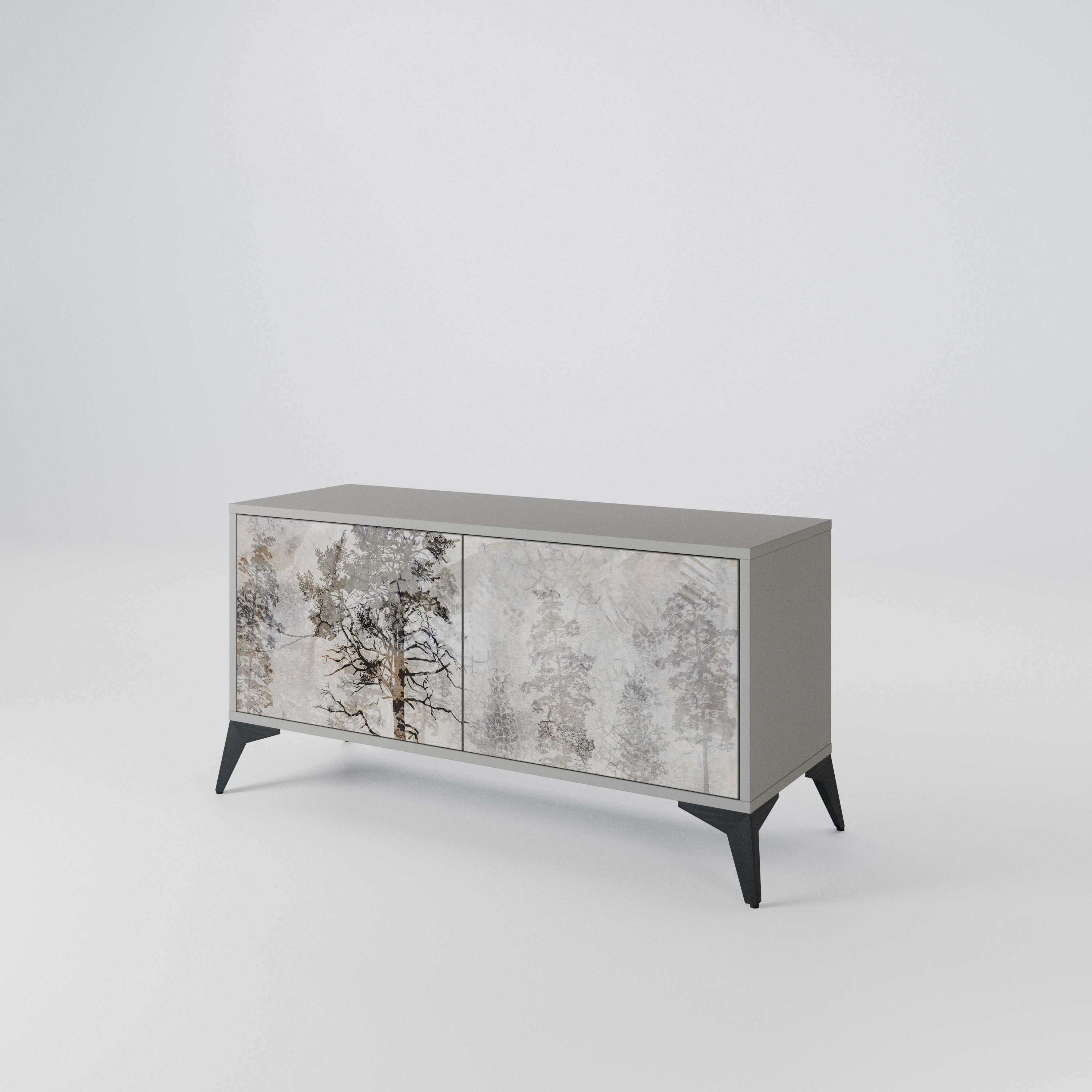 FADE IN THE TREES Compact 2-Door TV Cabinet