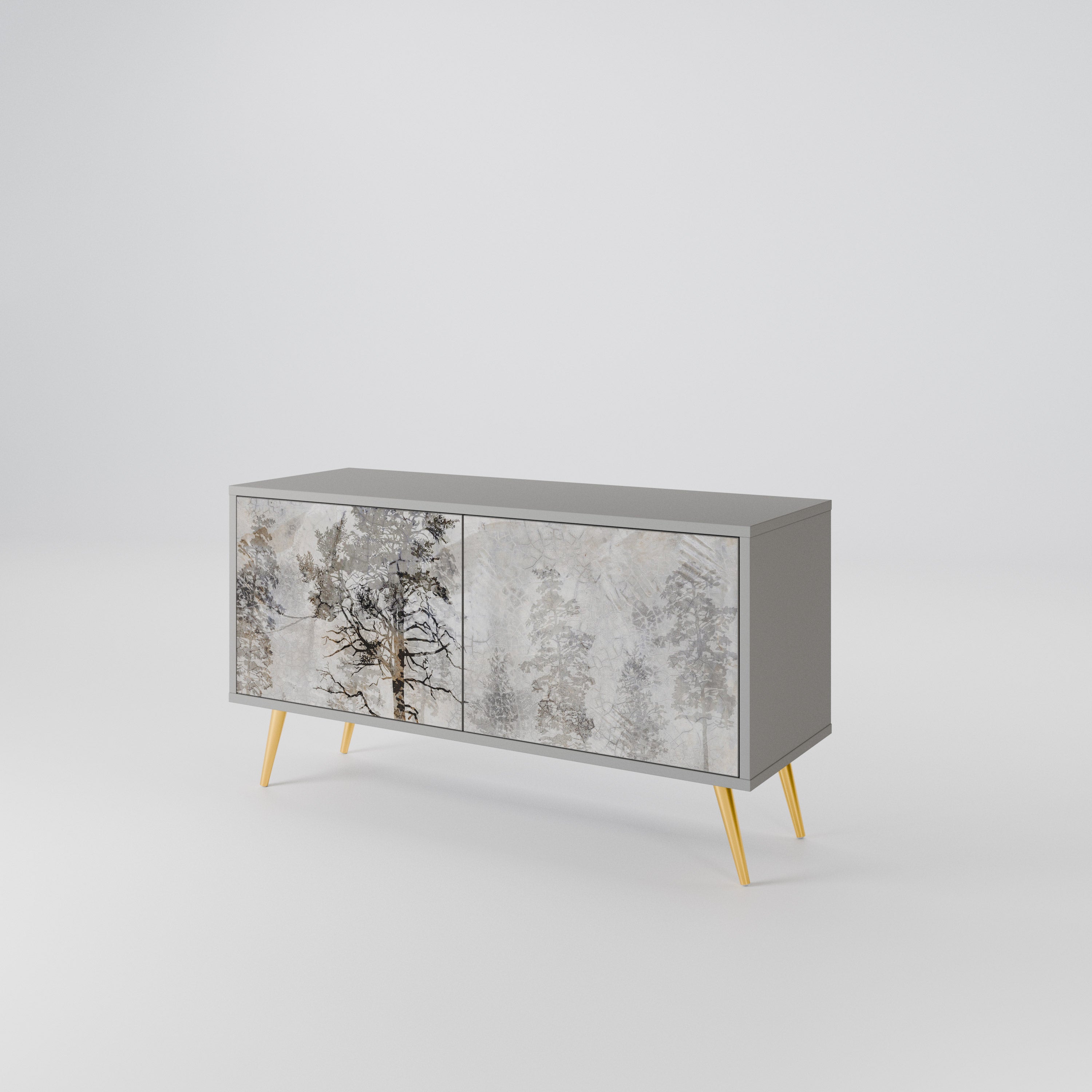 FADE IN THE TREES Compact 2-Door TV Cabinet