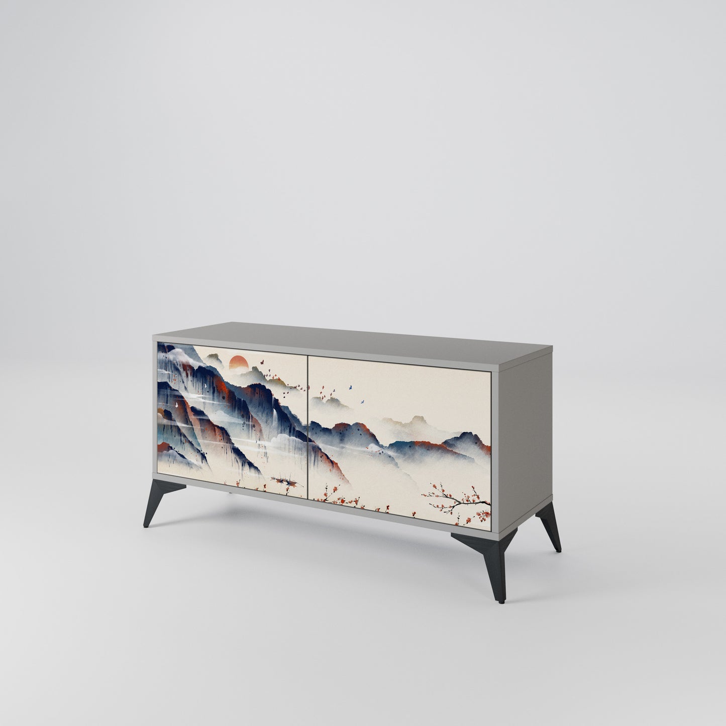 JAPANESE LANDSCAPE Kompaktní dvoudveřový TV stolek