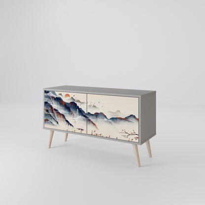 JAPANESE LANDSCAPE Kompaktní dvoudveřový TV stolek