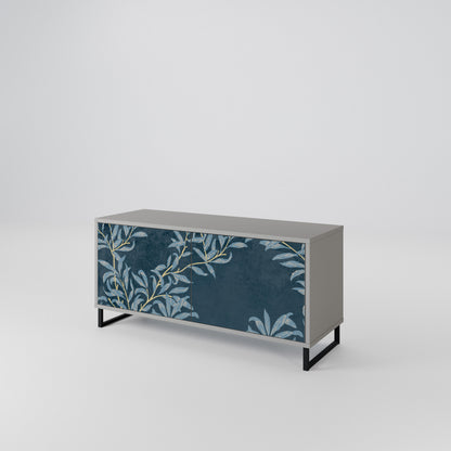 BLUE LEAVES Kompaktní dvoudveřový TV stolek