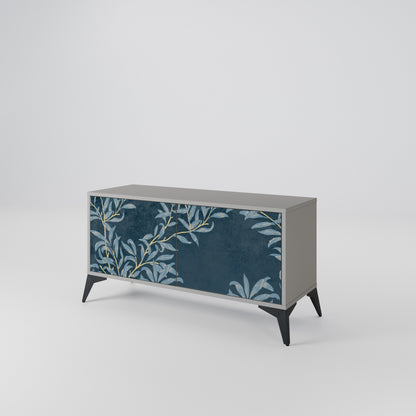 BLUE LEAVES Kompaktní dvoudveřový TV stolek