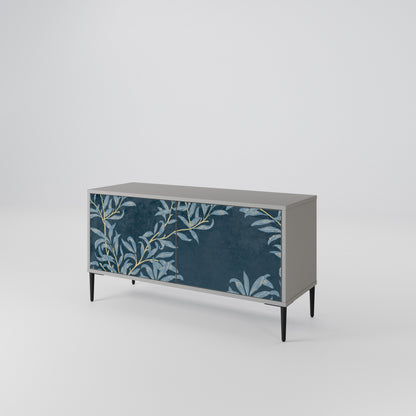 BLUE LEAVES Kompaktní dvoudveřový TV stolek