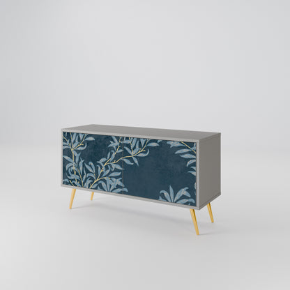 BLUE LEAVES Kompaktní dvoudveřový TV stolek