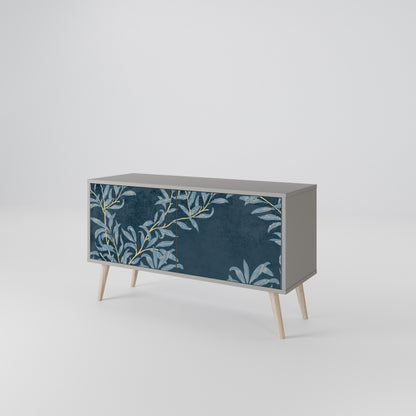 BLUE LEAVES Kompaktní dvoudveřový TV stolek