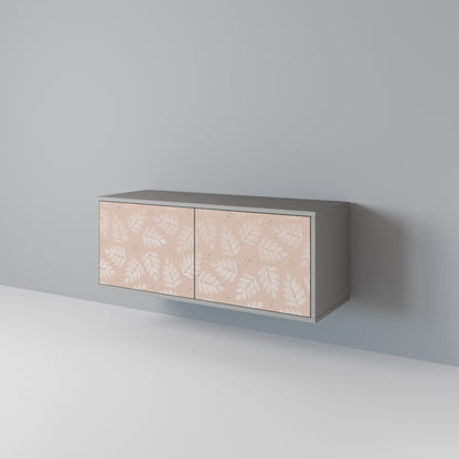 LEAVES ON BEIGE Kompaktní dvoudveřový TV stolek