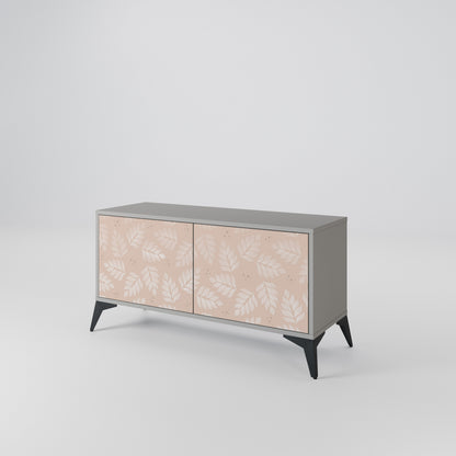 LEAVES ON BEIGE Kompaktní dvoudveřový TV stolek