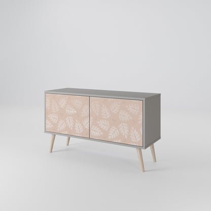 LEAVES ON BEIGE Kompaktní dvoudveřový TV stolek