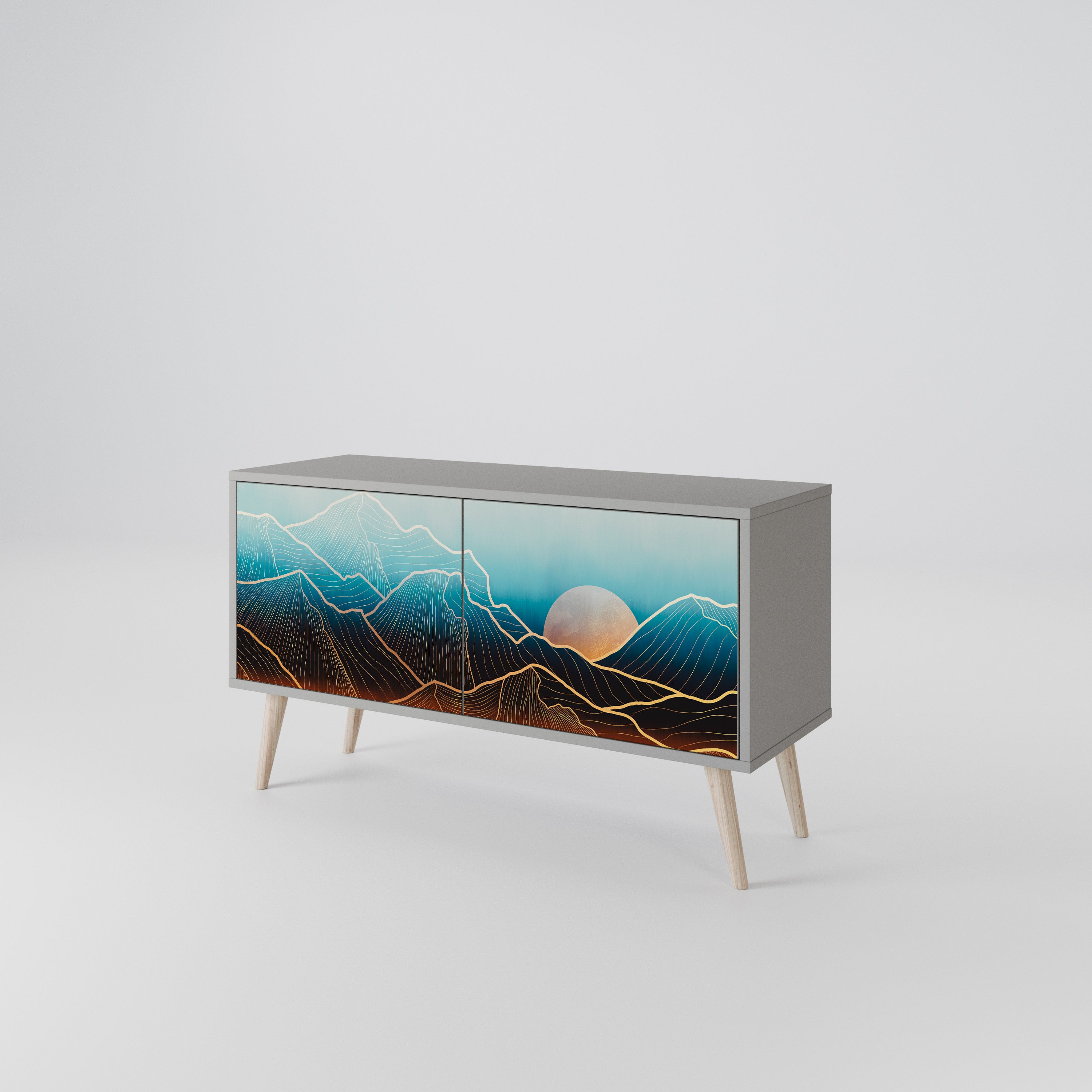 LUNAR SECRETS Compact 2-Door TV Cabinet