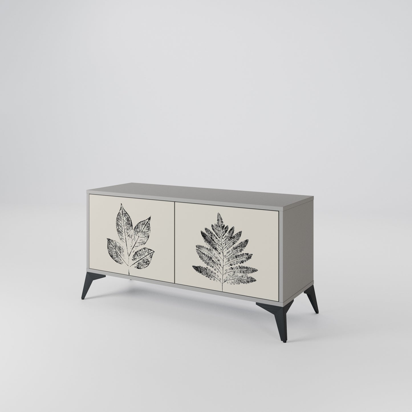 LEAFY STAMPS Kompaktní dvoudveřový TV stolek