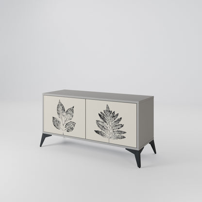 LEAFY STAMPS Kompaktní dvoudveřový TV stolek