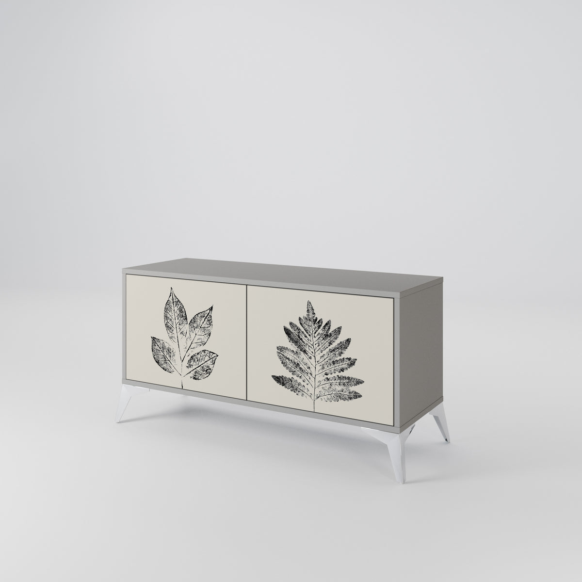 LEAFY STAMPS Kompaktní dvoudveřový TV stolek