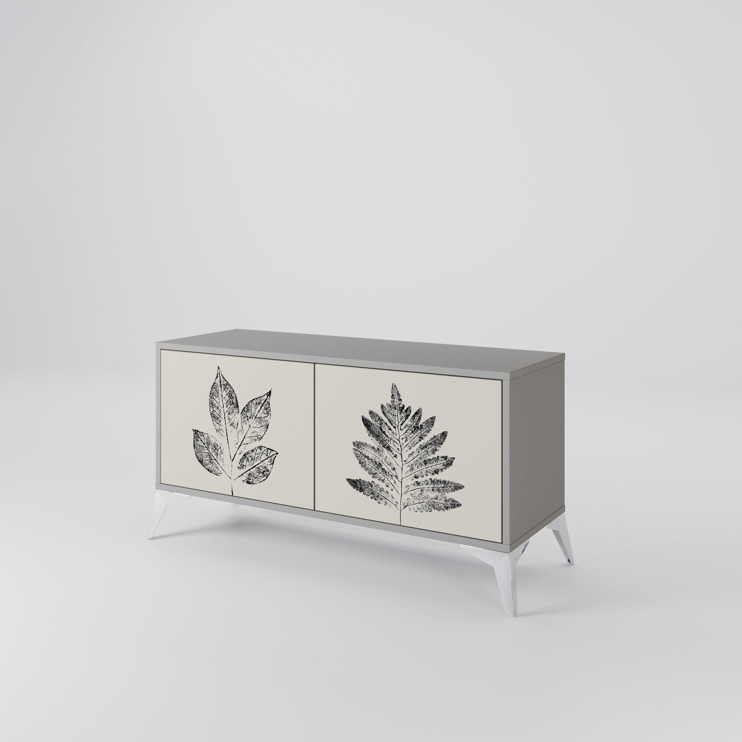 LEAFY STAMPS Compact 2-Door TV Cabinet
