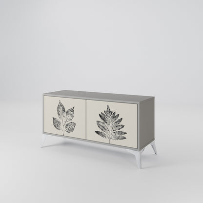 LEAFY STAMPS Kompaktní dvoudveřový TV stolek