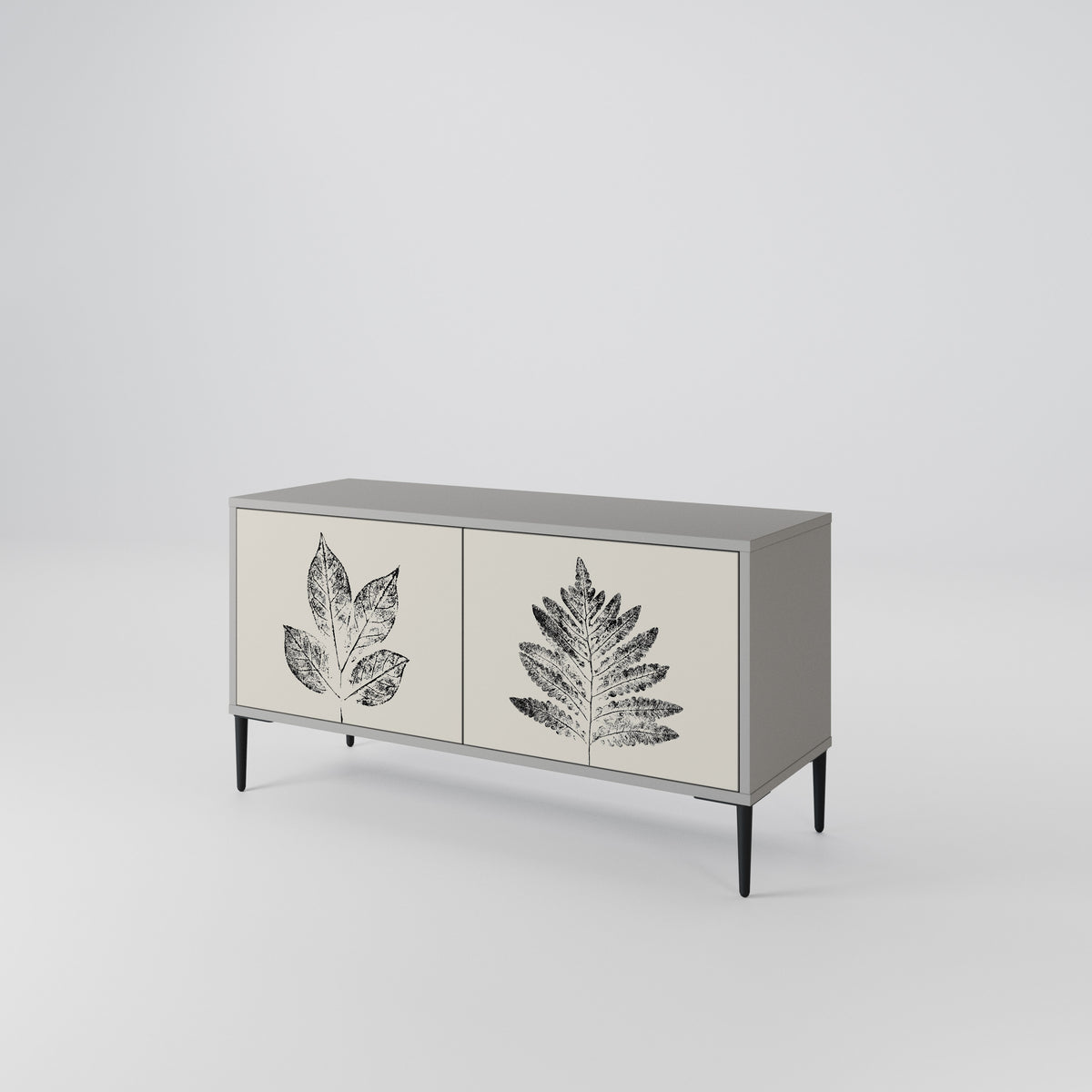 LEAFY STAMPS Kompaktní dvoudveřový TV stolek