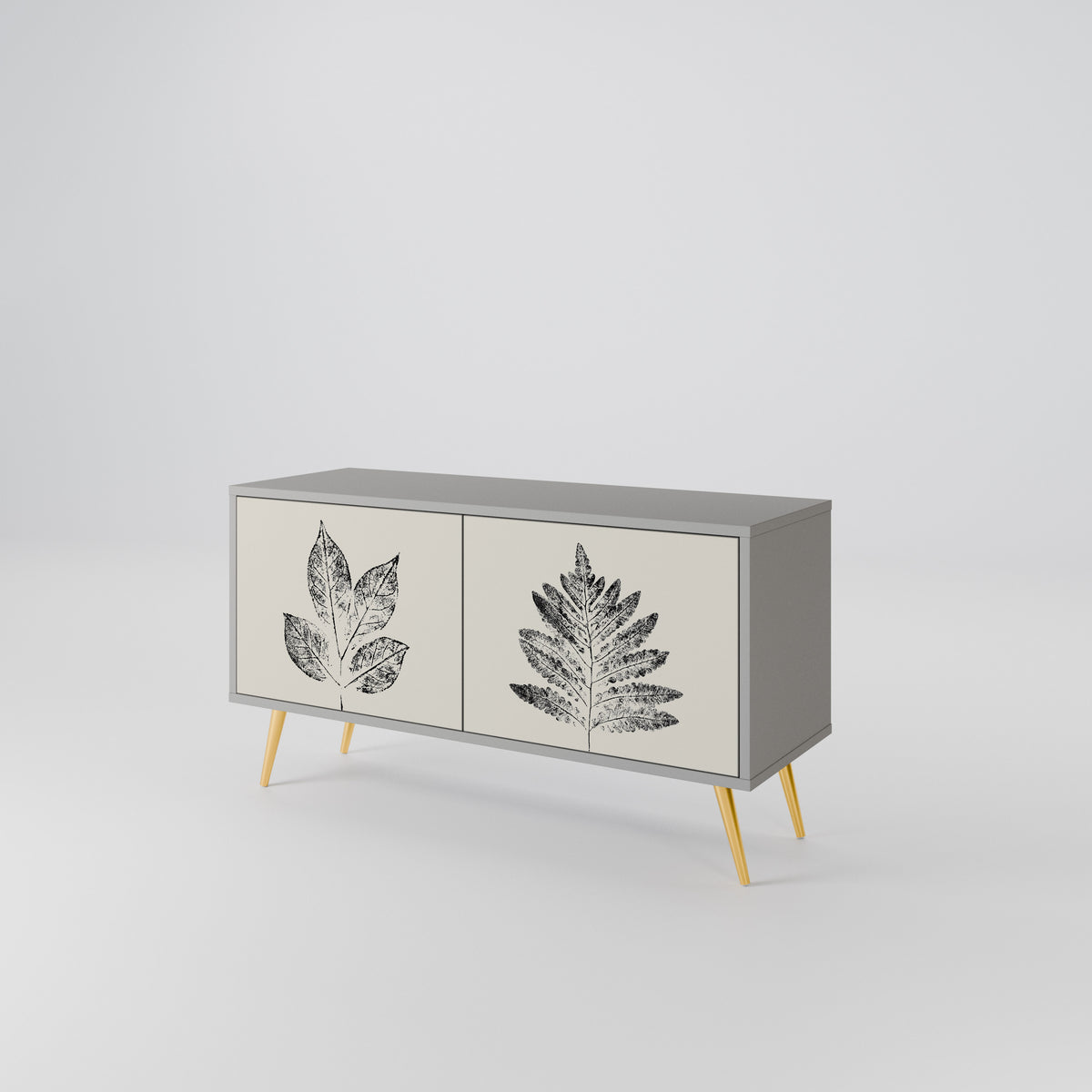 LEAFY STAMPS Kompaktní dvoudveřový TV stolek