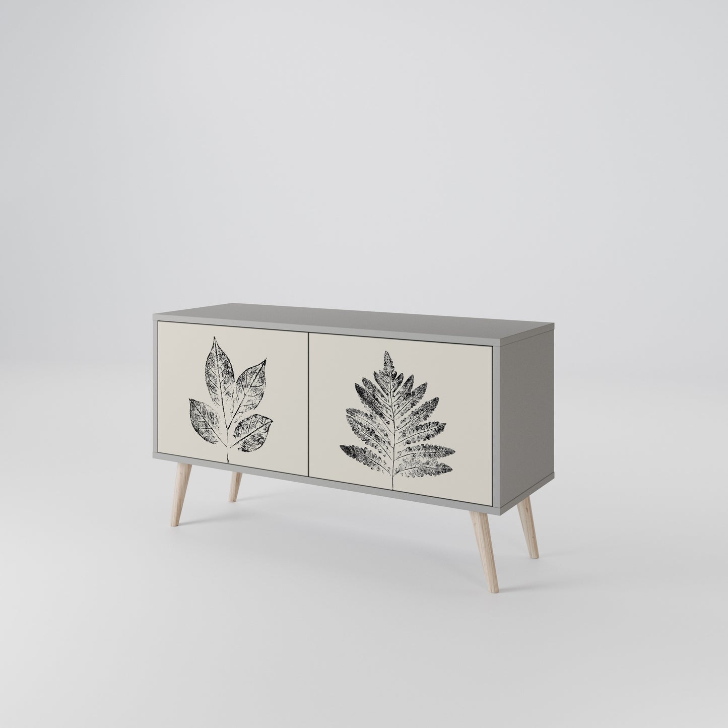 LEAFY STAMPS Kompaktní dvoudveřový TV stolek