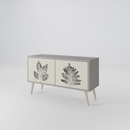 LEAFY STAMPS Kompaktní dvoudveřový TV stolek
