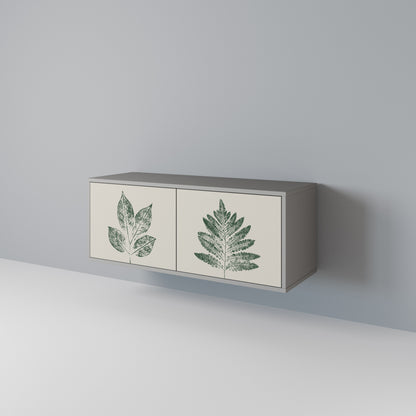 GREEN LEAFY STAMPS Kompaktní dvoudveřový TV stolek