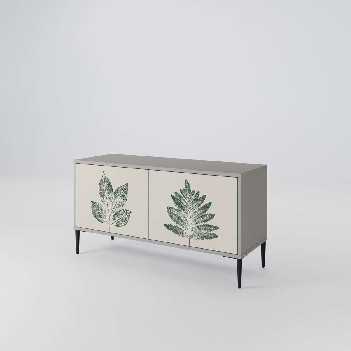 GREEN LEAFY STAMPS Kompaktní dvoudveřový TV stolek