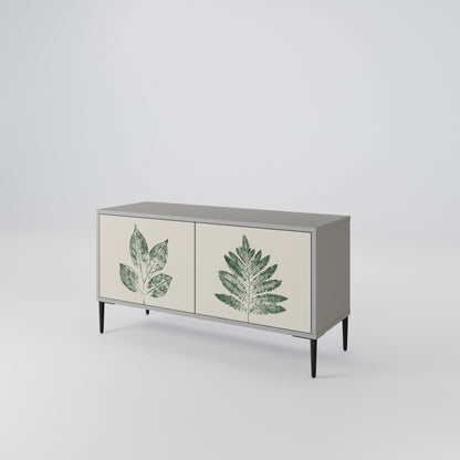 GREEN LEAFY STAMPS Kompaktní dvoudveřový TV stolek