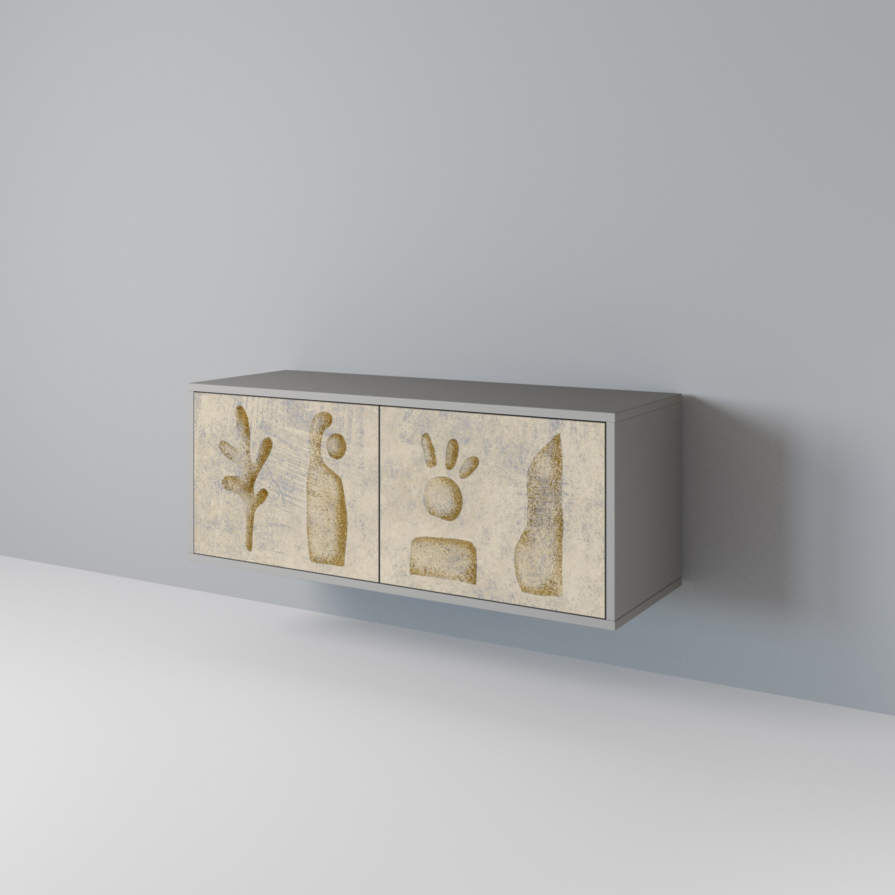SAND SCULPTURES Compact 2-Door TV Cabinet
