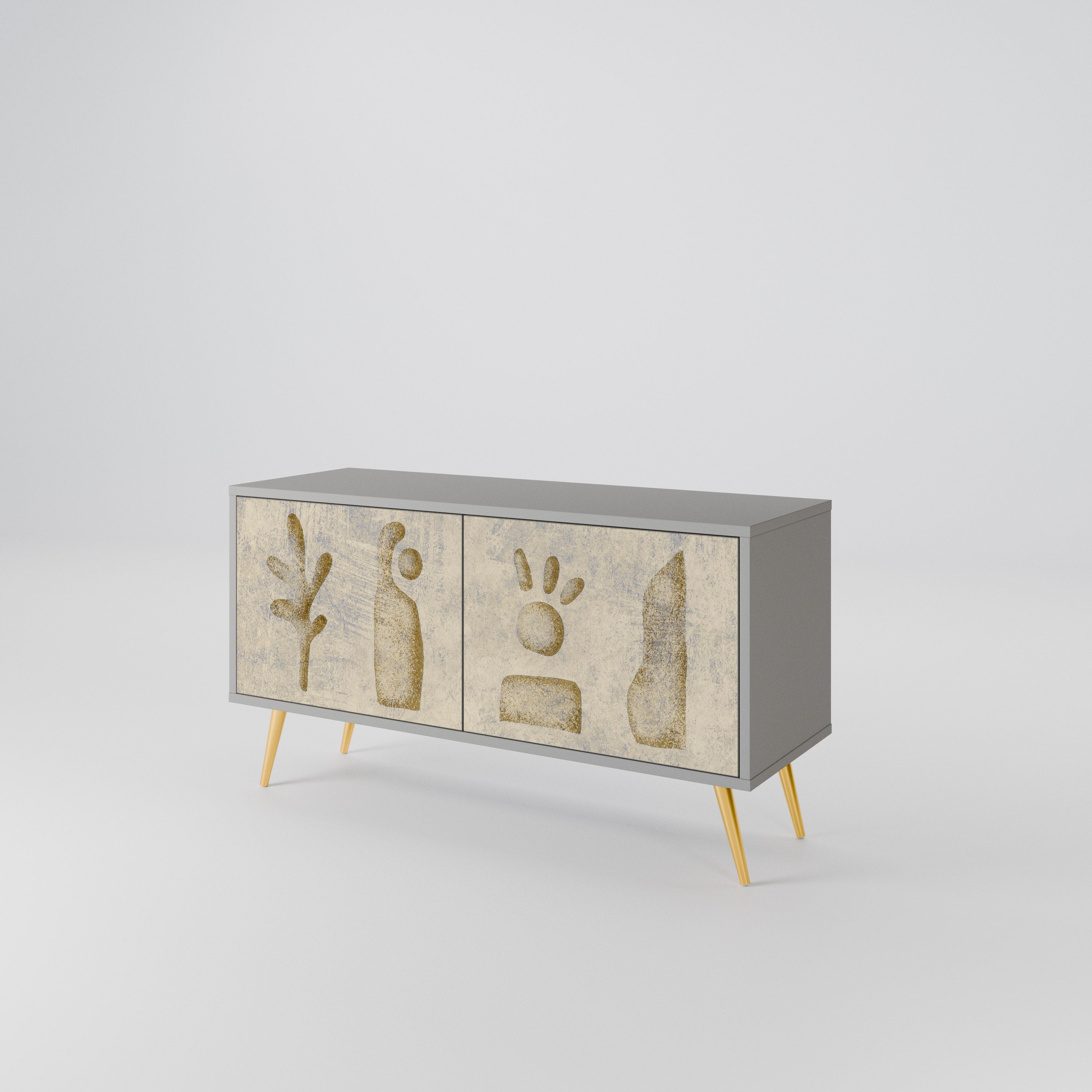 SAND SCULPTURES Compact 2-Door TV Cabinet