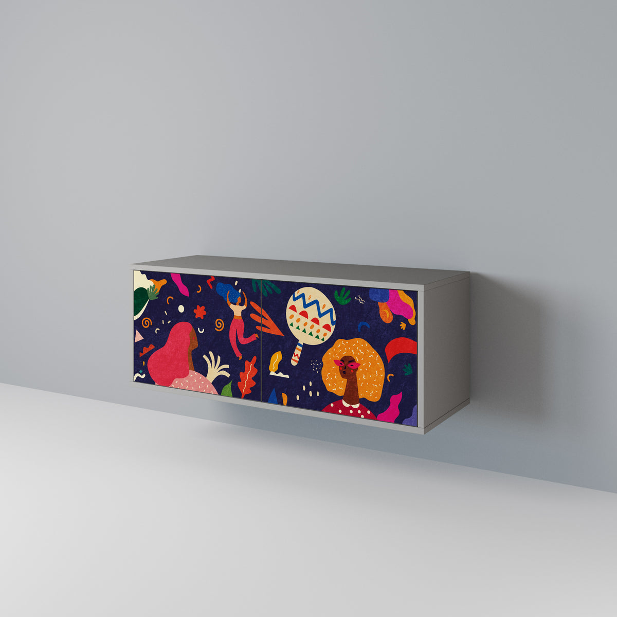 FESTIVE PLEASURES Kompaktní dvoudveřový TV stolek