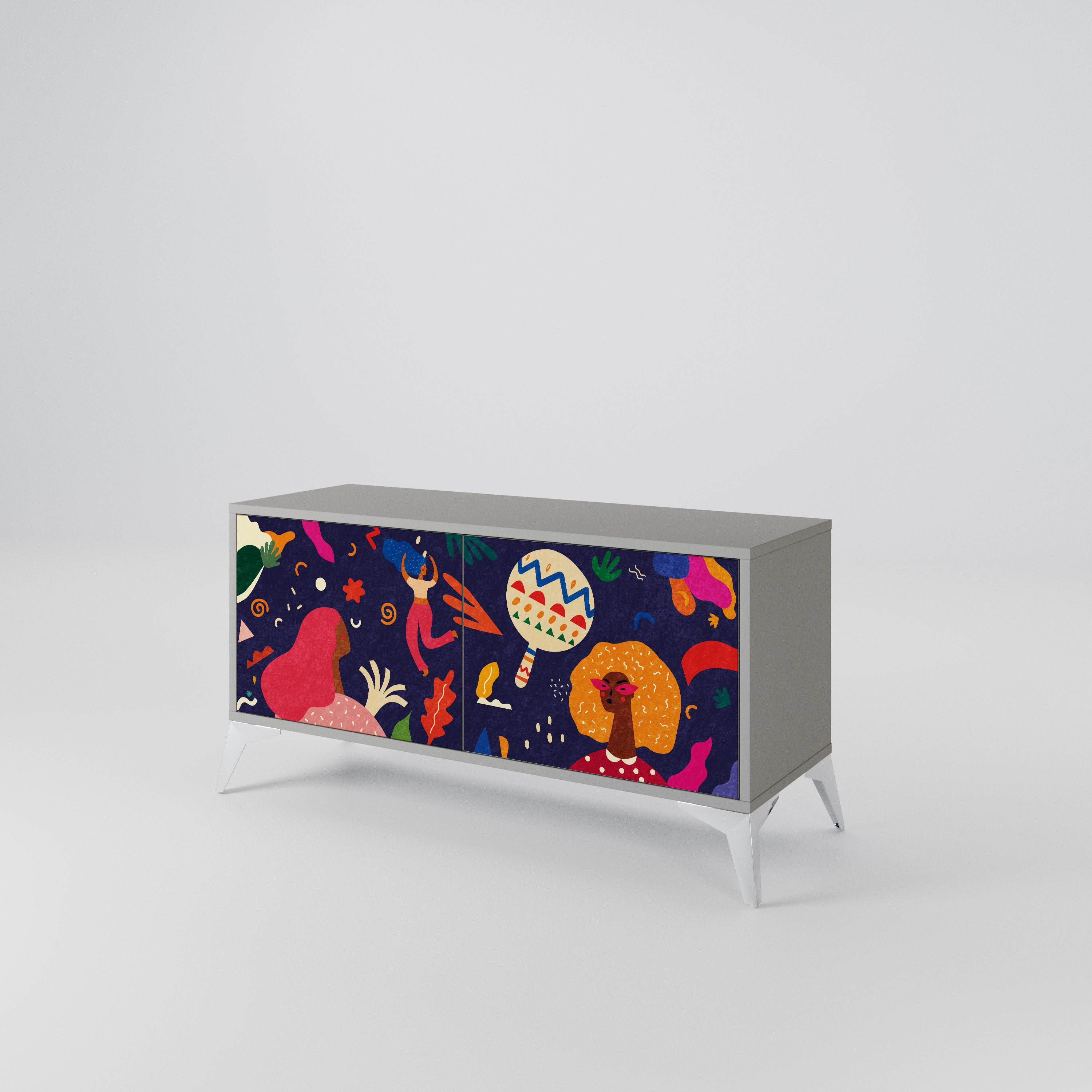 FESTIVE PLEASURES Compact 2-Door TV Cabinet