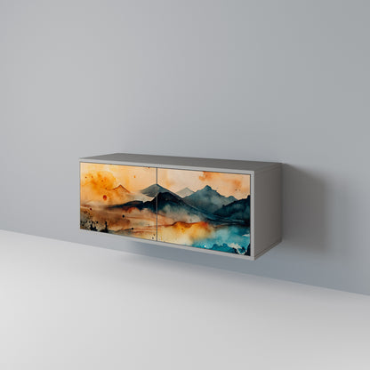 OMINOUS MOUNTAINS Kompaktní dvoudveřový TV stolek