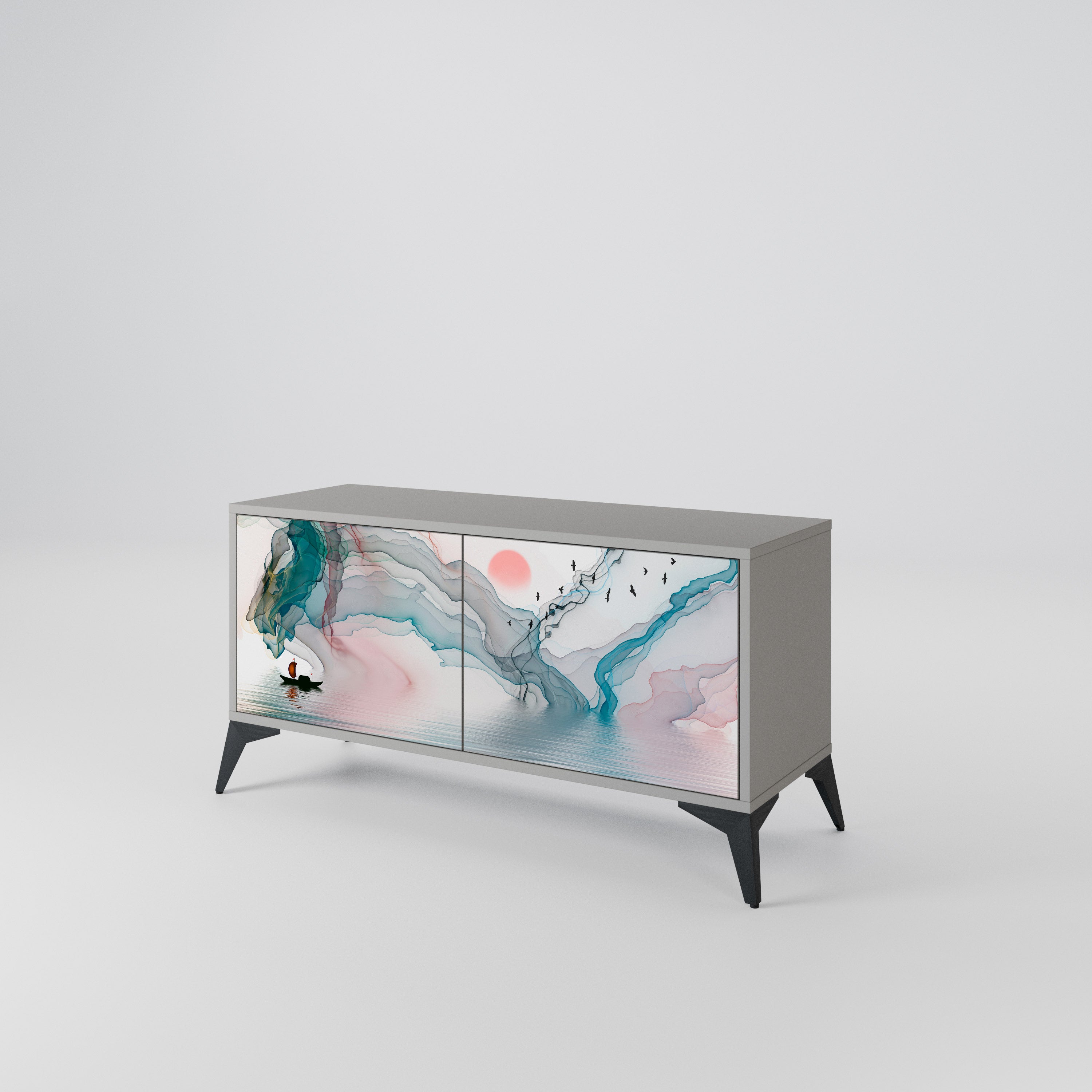 VELVET CROSSING Compact 2-Door TV Cabinet