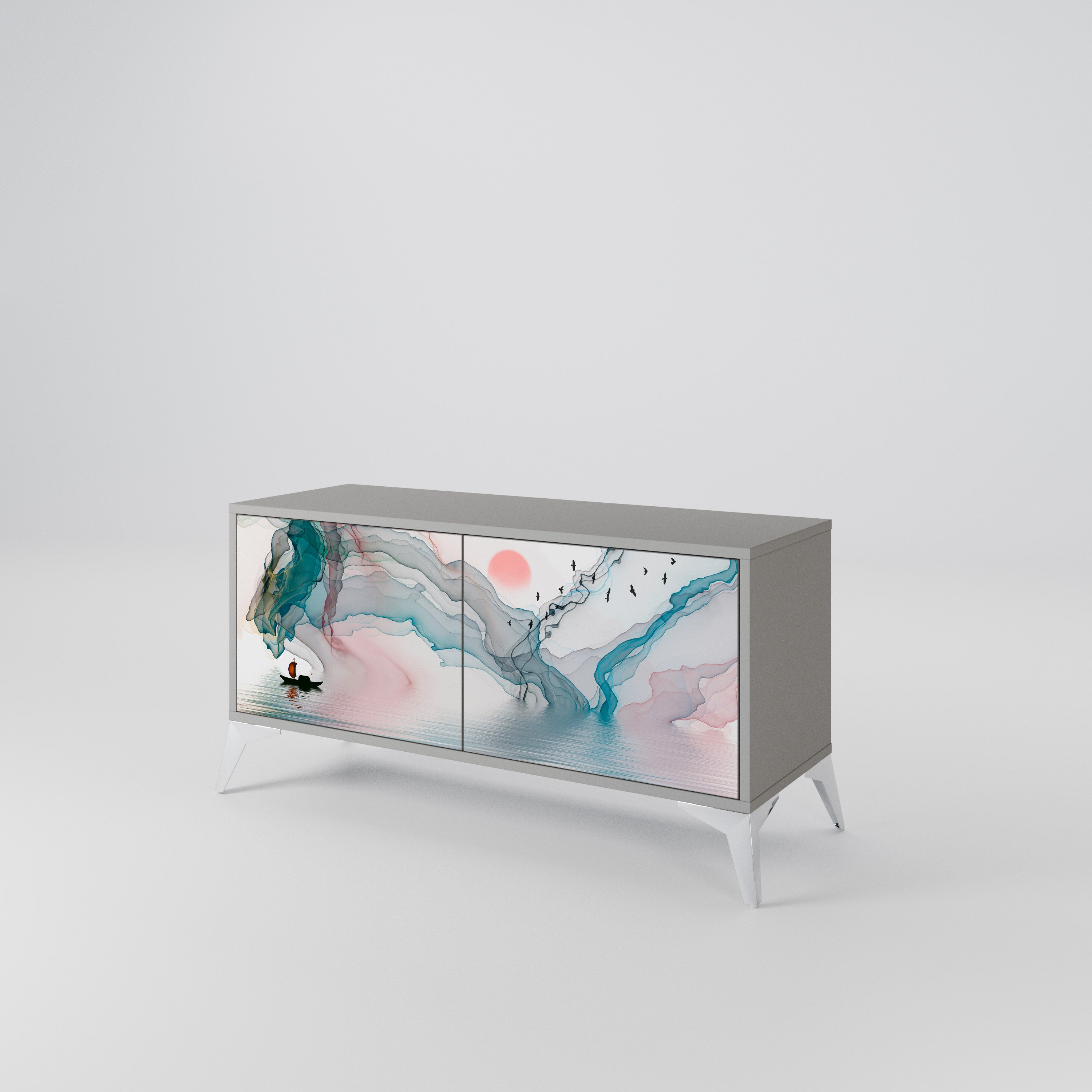 VELVET CROSSING Compact 2-Door TV Cabinet