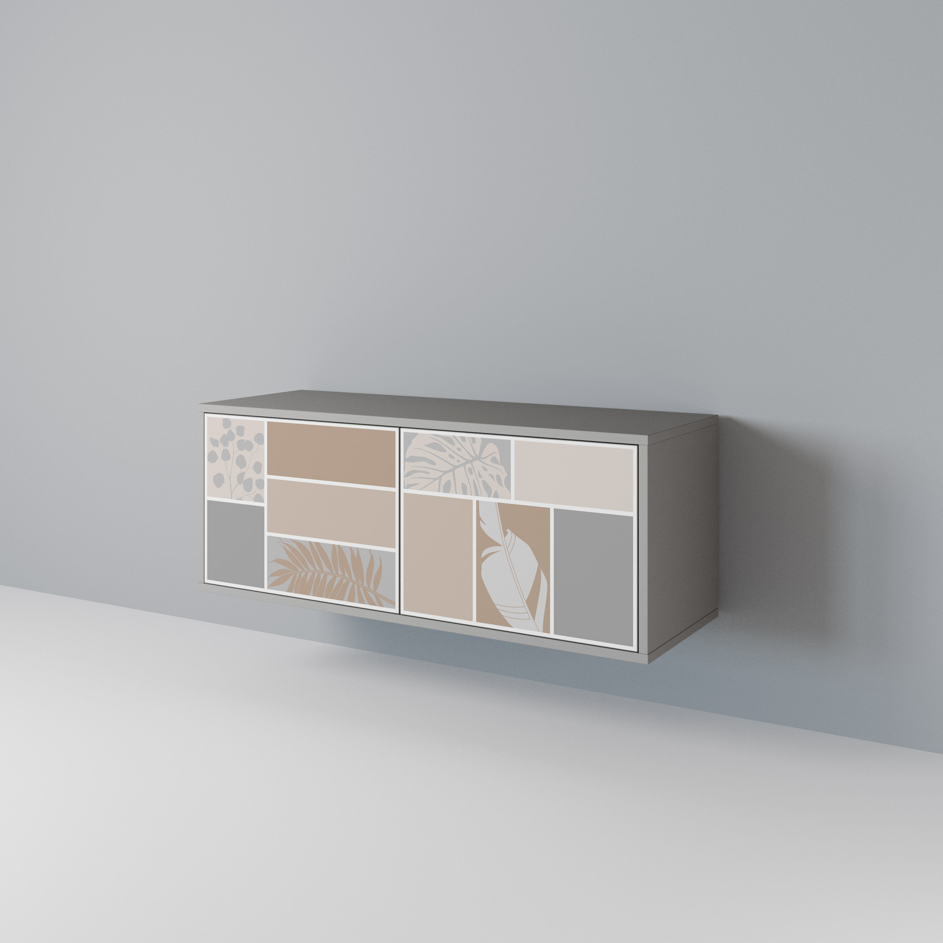 TROPICAL SHAPES Compact 2-Door TV Cabinet