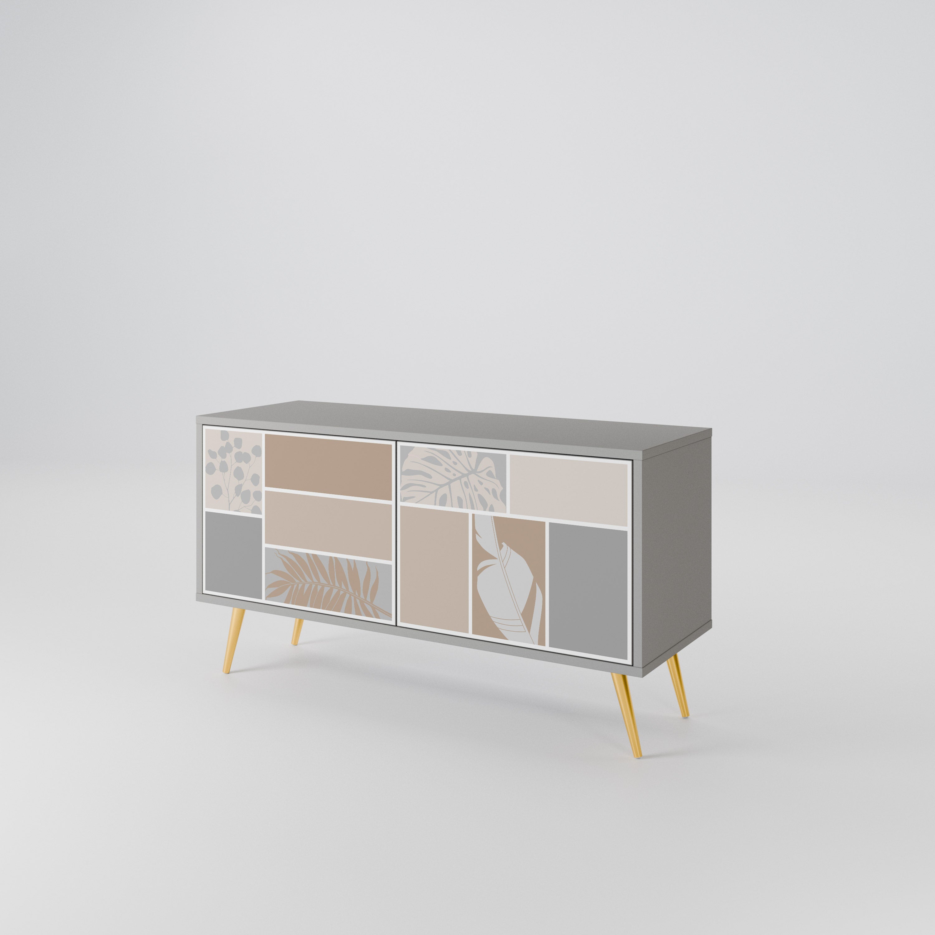 TROPICAL SHAPES Compact 2-Door TV Cabinet