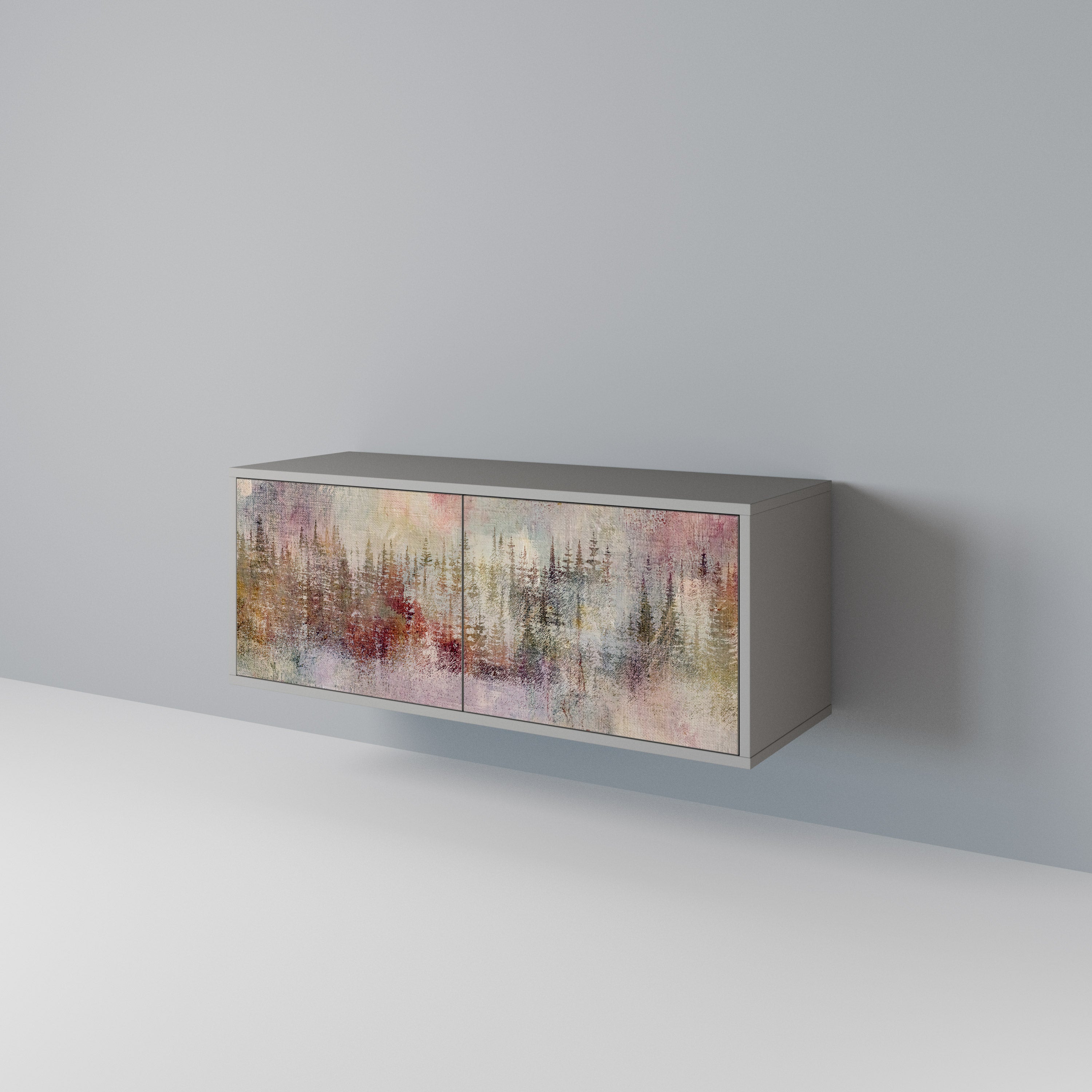 VEILED SUMMIT Compact 2-Door TV Cabinet