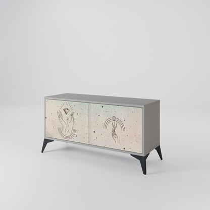 DELICATE BEAUTY Kompaktní dvoudveřový TV stolek