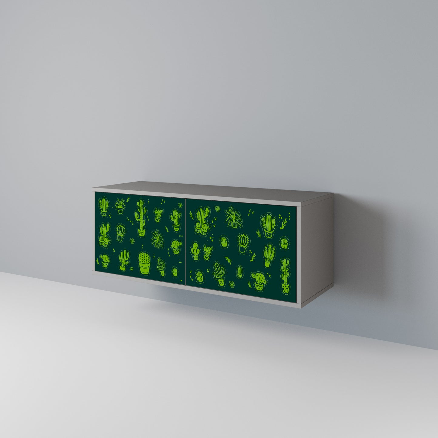DESERT GREEN Kompaktní dvoudveřový TV stolek