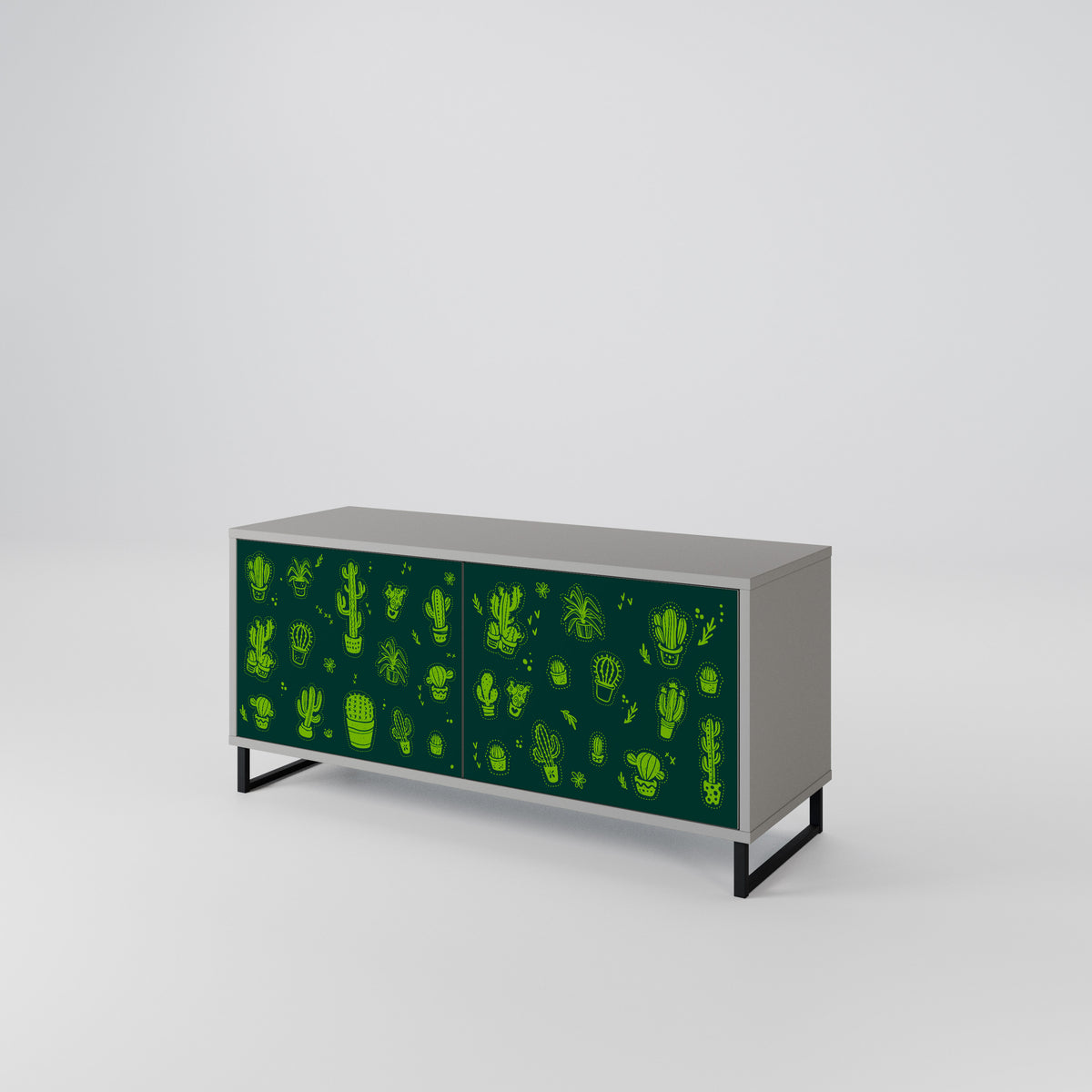 DESERT GREEN Kompaktní dvoudveřový TV stolek