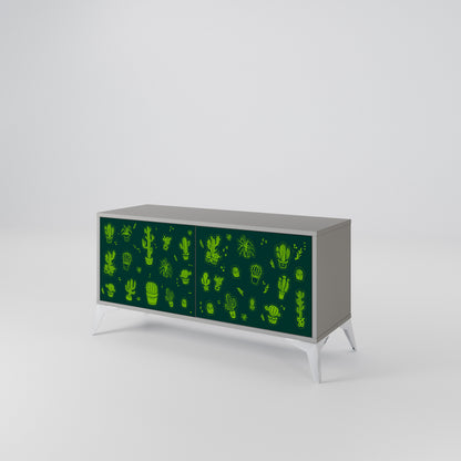 DESERT GREEN Kompaktní dvoudveřový TV stolek