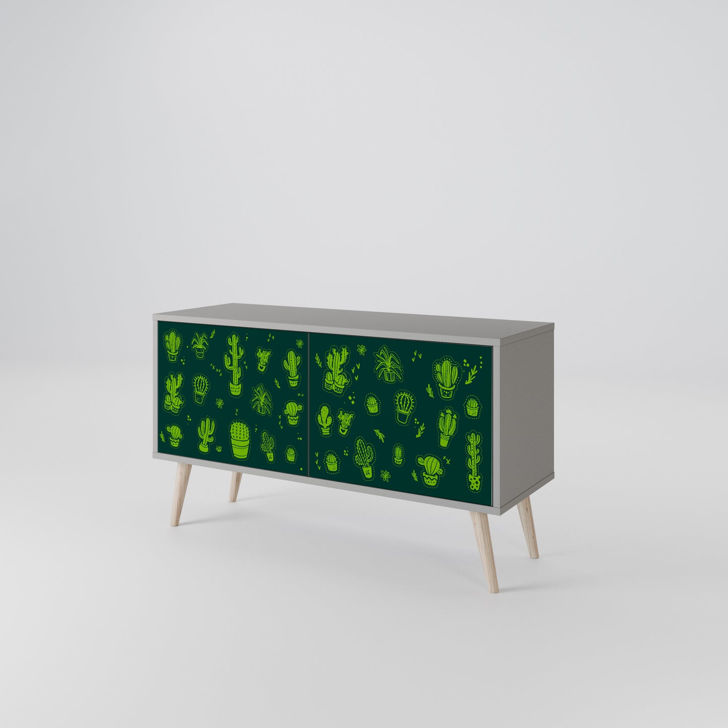 DESERT GREEN Kompaktní dvoudveřový TV stolek