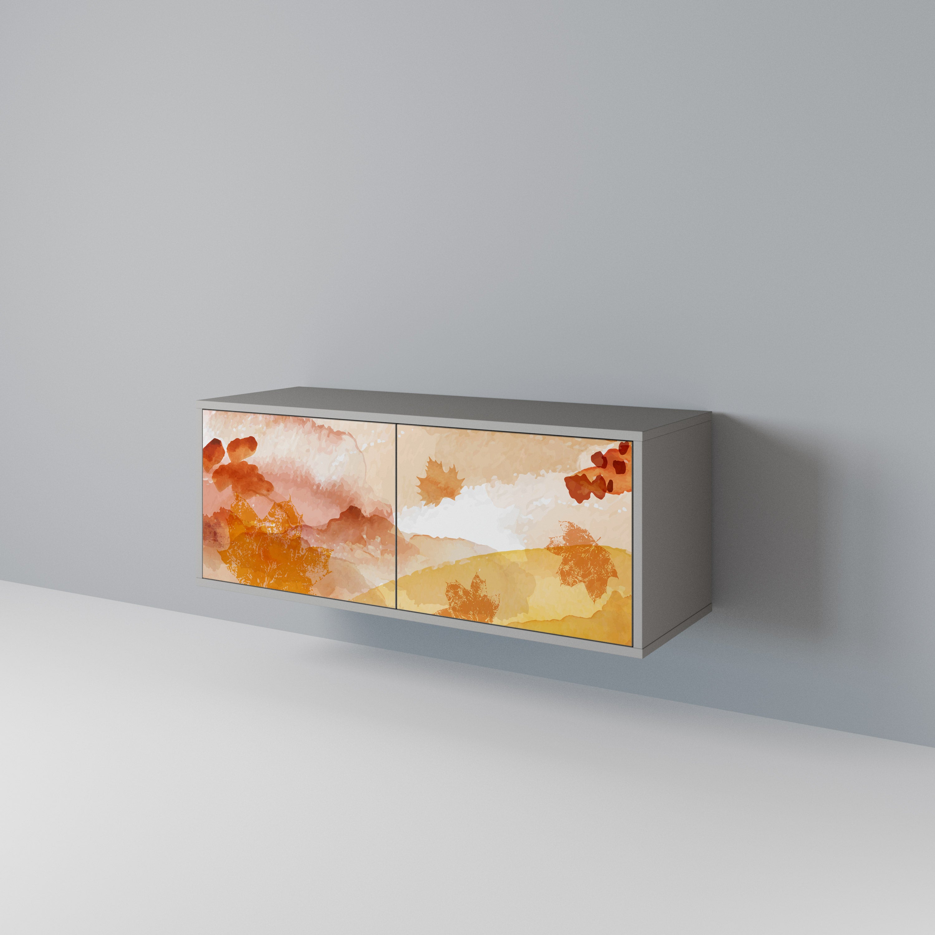 TRACES OF AUTUMN Compact 2-Door TV Cabinet