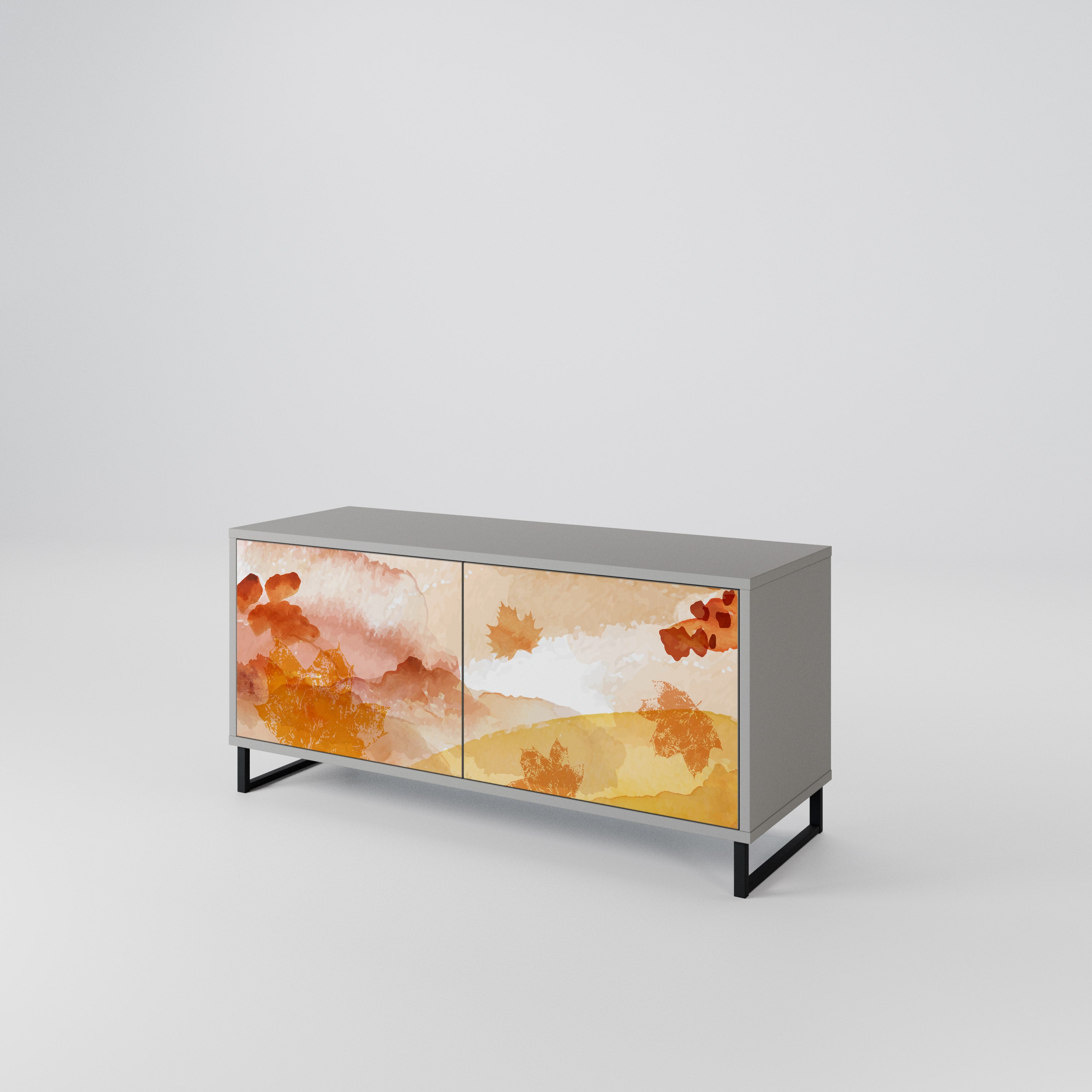 TRACES OF AUTUMN Compact 2-Door TV Cabinet