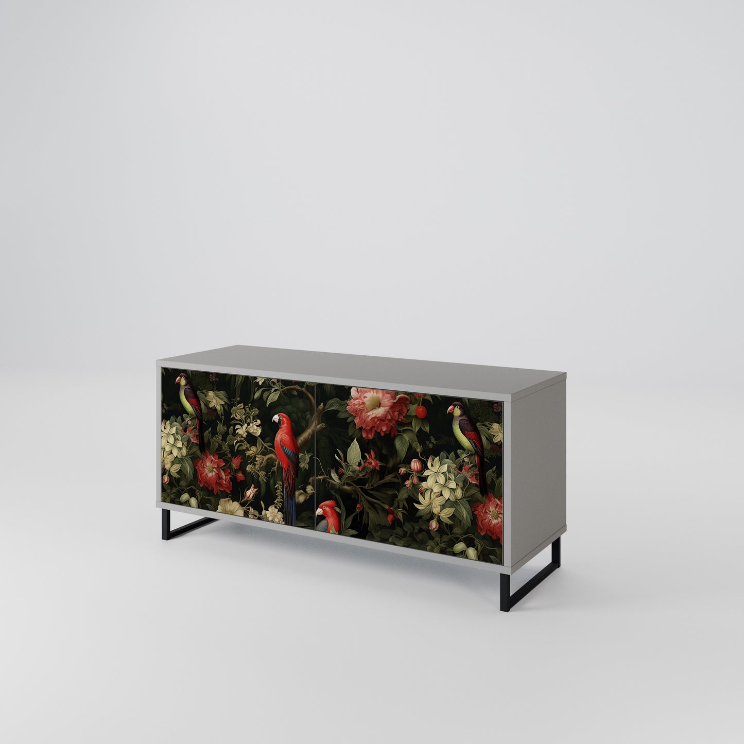 FLORAL FANTASIA Kompaktní dvoudveřový TV stolek