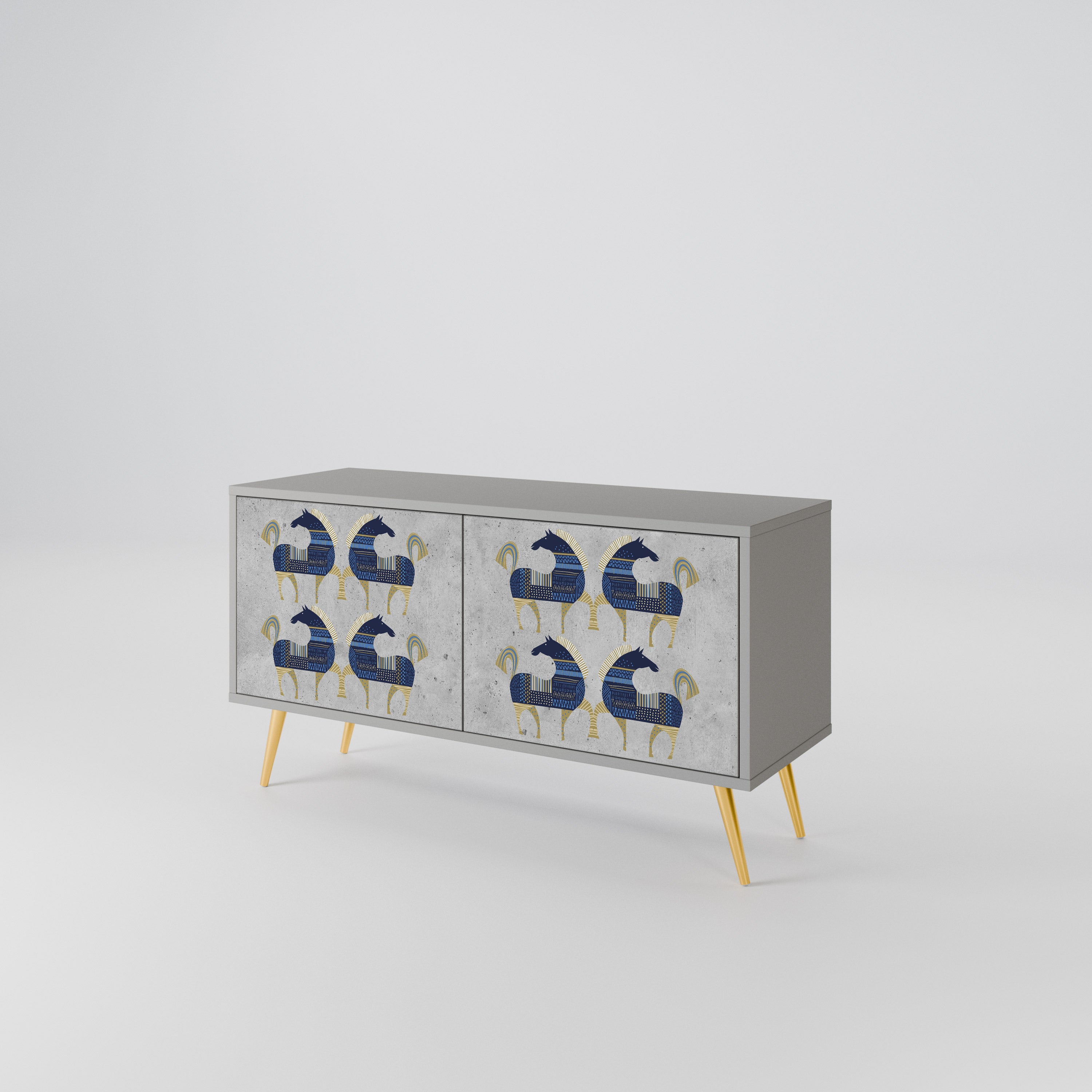 MAJESTIC STEED Compact 2-Door TV Cabinet