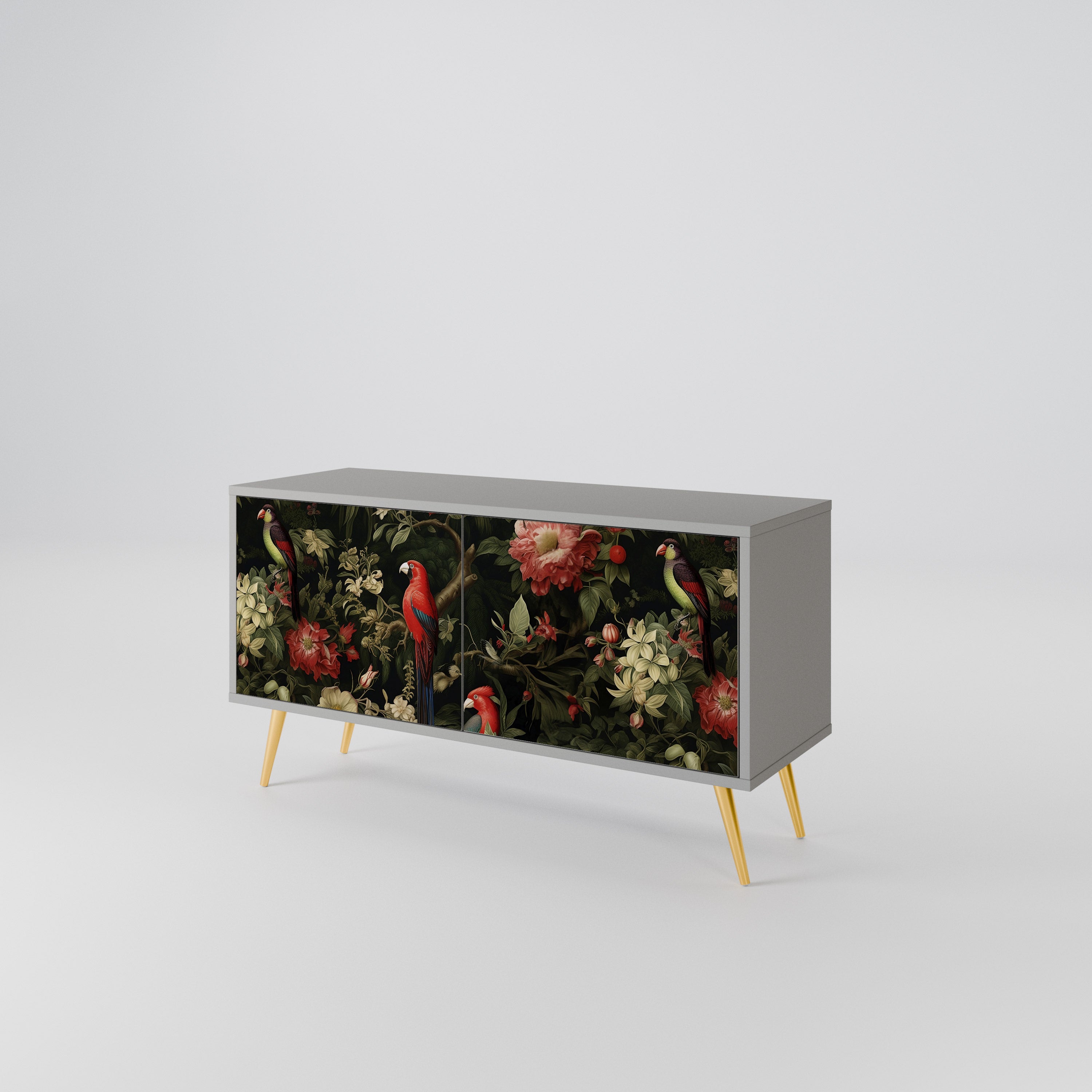 AVIAN GREENERY Compact 2-Door TV Cabinet