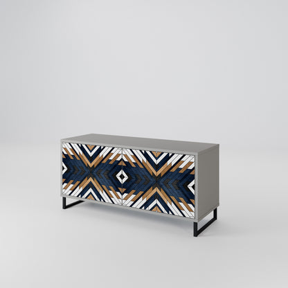 ARTFUL GEOMETRY Kompaktní dvoudveřový TV stolek