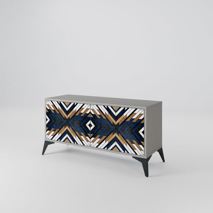 ARTFUL GEOMETRY Kompaktní dvoudveřový TV stolek