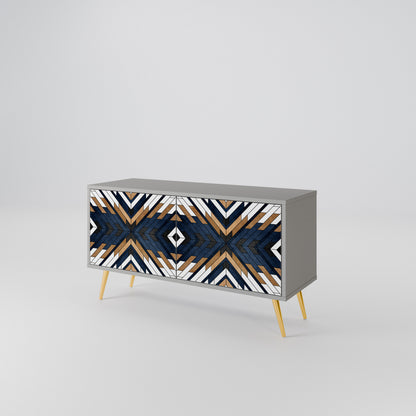 ARTFUL GEOMETRY Kompaktní dvoudveřový TV stolek