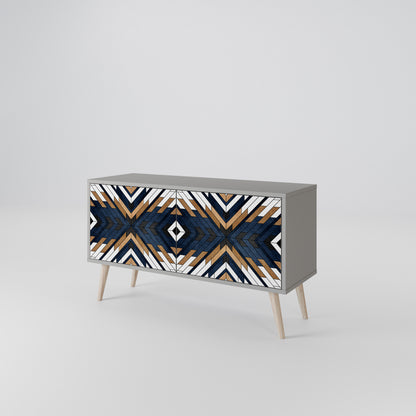 ARTFUL GEOMETRY Kompaktní dvoudveřový TV stolek