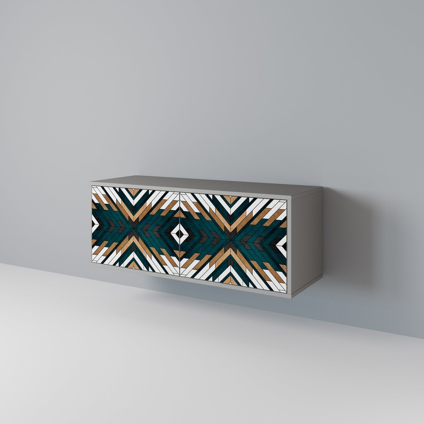ARTISTIC GEOMETRY Kompaktní dvoudveřový TV stolek
